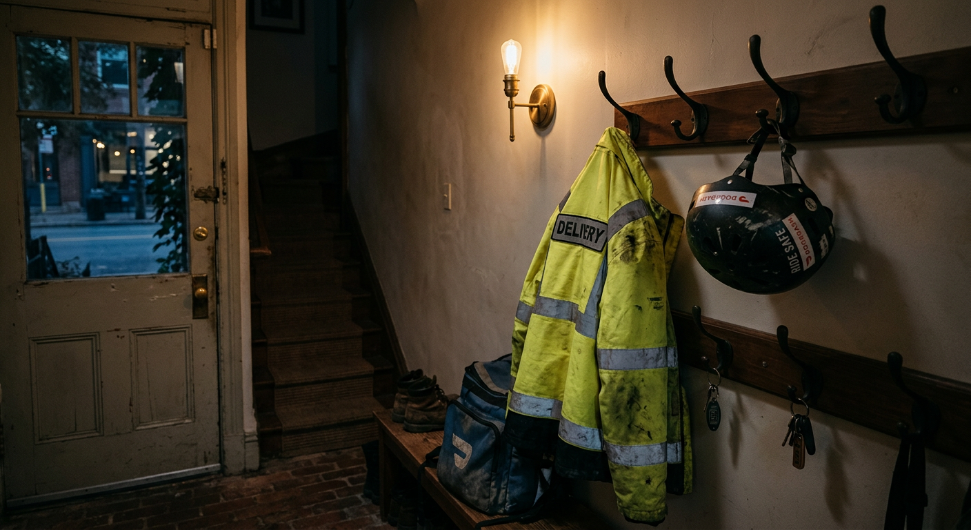 Food delivery gear representing self-employed work prohibited under Student visa rules